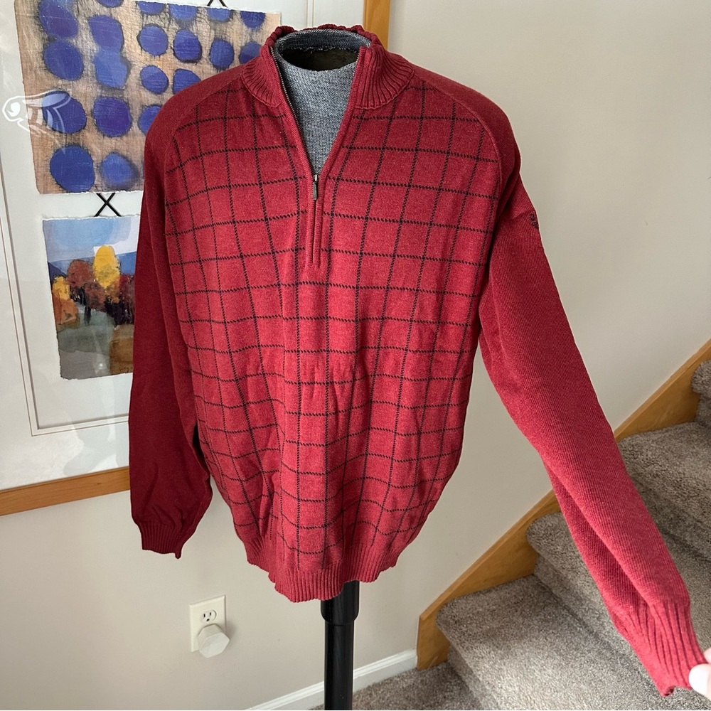 Ashworth Men's Red Half-Zip Sweater - Orchard Lake Country Club